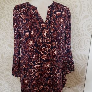 Ladies size small batik stamp blouse